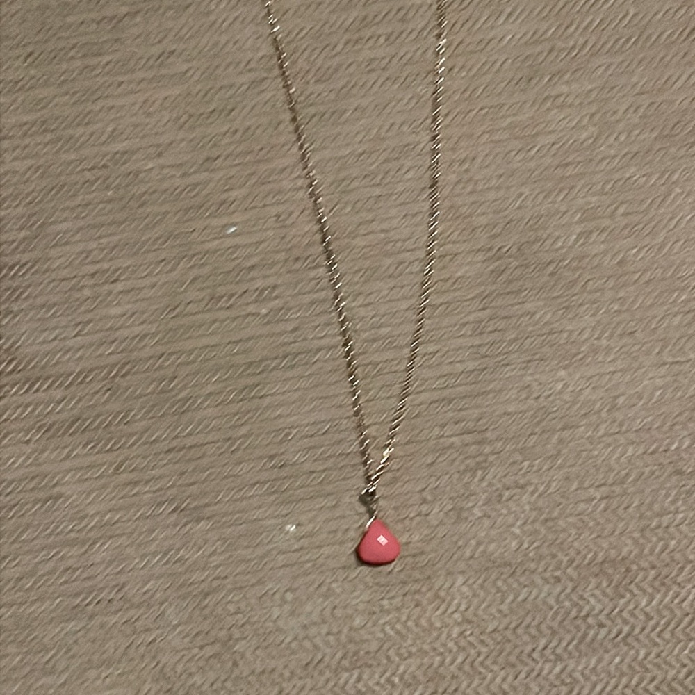 16” golden necklace with small pendant